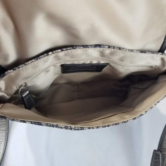 Coach Crossbody Bag Womens Gray Silver Snakeskin Print Leather Trim Flap F20036 - Picture 8 of 13